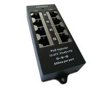 Ujjdwiurgh Wall-Mounted Gigabit 4 Port PoE Injector Midspan Mode A Operation Networking Device for 48V PoE Cameras