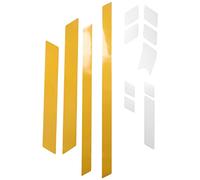 Ujjdwiurgh Waterproof Pvc Reflective Stickers for MAX G30 Kickscooter Foldable Stickers(White White Yellow)