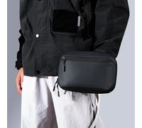 Ujjdwiurgh Waterproof Tech Pouch Multi-Layer Organizer Case Portable Gadget Bag for Travel Data Cable and USB Charger Storage Blue