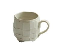 Ujjdwiurgh White 420ml Retro Rough Pottery Coffee Cup Japanese Ceramic Mugs Milk Tea Cup Kitchen Breakfast Oatmeal Cup