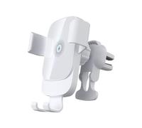 Ujjdwiurgh White Wireless Car Charger with Phone Holder 15W Fast Charging Automatic Clamping Phone Holder