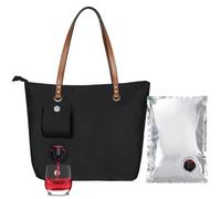 Ujjdwiurgh Wine Tote Bag, Beach Cooler for Travel Gift, Leakproof Insulated Purse Carrier with Hidden Spout Compartments