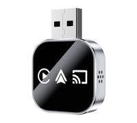 Ujjdwiurgh Wired USB Carplay Adapter 3 in 1 Wireless Smart Mirror Link Android Auto Plug and Play Dongle B