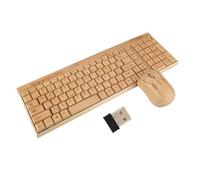 Ujjdwiurgh Wireless Keyboard Mouse Bamboo Wood Computer Keyboard Bamboo Wireless Keyboard andMouse