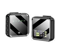 Ujjdwiurgh Wireless Lavalier Microphone Portable Anti -Interference Noise Cancel Recording Digital Display Streaming Mic-B Easy to Use Black