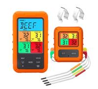 Ujjdwiurgh Wireless Meat Temperature Measurer, Digital Remote Food Cooking Meat Thermometer for BBQ Smoker Oven Kitchen Appliances