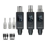 Ujjdwiurgh Wireless Microphone 2Pcs Transmitter UHF Receiver Plugged Into XLR Mic Wireless System Suitable for Dynamic 48V Mic Easy Install