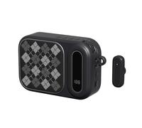 Ujjdwiurgh Wireless Portable Lavalier Amplifier Charging Microphone High Sound Quality Guide Audio Teaching Tool Black