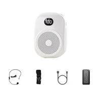 Ujjdwiurgh Wireless Voice Amplifier Multifunctional Portable Personal Voice Speaker with Microphone Display for Teachers Speech A