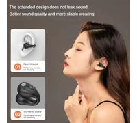 Ujjdwiurgh WirelessBluetooth Headset Does Not Enter the Ear Bone Conduction Clip-Ear Motion Noise Reduction Running WaterproofB