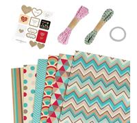 Ujjdwiurgh Wrapping Paper Sheets,for Christmas Birthday Party Wrapping Paper Set 6 Pcs Gift Wrap Papers,Present