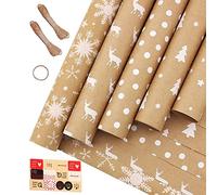 Ujjdwiurgh Wrapping Paper Sheets,for Christmas Birthday Party Wrapping Paper Set of 5 Gift Wrap Papers,Present