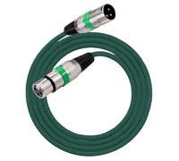Ujjdwiurgh XLR Cable 3-Pin Male/Female Panel Mount to XLR Female/Male Pass Through MIC Extension Converter Green