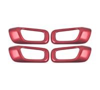 UJNHEQ ABS Carbon Fiber Car Inner Door Handle Door Bowl Cover Trim Car Accessories for Civic 11th Gen 2022 2023 2024 2025(Rosso)