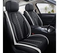 UJNHEQ Car Auto Seat Covers For A1 A3 A4 A5 A6 A6L A7 A8 A8L Leather Custom Automotive Interior Accessories Driver Seat(White A)