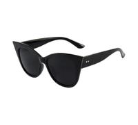 UJNHGQ Cat Eye Sunglasses Woman Fashion Big Frame Cat Sun Glasses Female Retro Shades UV400 Black White Color,C1,1