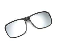UJNHGQ Clip Polarized Sunglasses Square Men Clip On Glasses Flip-up Frames Sunglasses Covers Vision,Silver,1