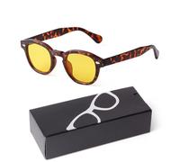 UJNHGQ Fashion Gradient Blue Small Round Sunglasses for Women Men Vintage Tortoise Square Sun Glasses,C8,Z1