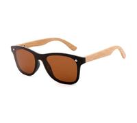 UJNHGQ Fashion Retro Bamboo Sunglasses Polarized Eyewear for Men's UV 400 Designers Vintage Style Wear Outdoor Man Glasses,Brown,1