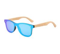UJNHGQ Fashion Retro Bamboo Sunglasses Polarized Eyewear for Men's UV 400 Designers Vintage Style Wear Outdoor Man Glasses,Ice Blue,1