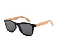UJNHGQ Fashion Retro Bamboo Sunglasses Polarized Eyewear for Men's UV 400 Designers Vintage Style Wear Outdoor Man Glasses,black,1