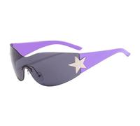 UJNHGQ Fashion Sunglasses for Women Men Wrap Around Sun Glasses Shades Star Decoration Eyewear UV400,C2