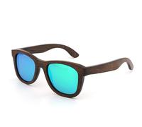 UJNHGQ Fashion Vintage Polarized Sunglasses Man Sun Glasses Made Of Natural Bamboo With Handmade Polarizing,green,NO Case G