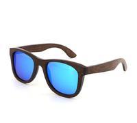 UJNHGQ Fashion Vintage Polarized Sunglasses Man Sun Glasses Made Of Natural Bamboo With Handmade Polarizing,Blue,NO Case G