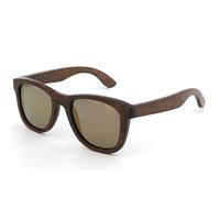 UJNHGQ Fashion Vintage Polarized Sunglasses Man Sun Glasses Made Of Natural Bamboo With Handmade Polarizing,Gold,NO Case G