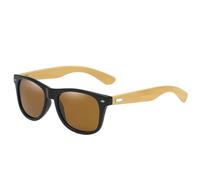 UJNHGQ Fashionable Bamboo Wood Sunglasses Men Women Classic Square Vintage Driving Sun Glasses Black Fishing Eyewear UV400 Eyepieces,03 Brown