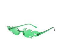 UJNHGQ Fire Flame Sunglasses Women Designer Rimless One Piece Sun Glasses UV400 Shades Candy Color Party Eyewear,C24
