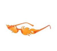 UJNHGQ Fire Flame Sunglasses Women Designer Rimless One Piece Sun Glasses UV400 Shades Candy Color Party Eyewear,C18