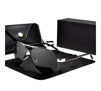 UJNHGQ Men's Aviation Sunglasses Men Polarized Mirror Sunglass for Man HD Driving Pilot Sun Glasses,black,Z1