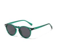 UJNHGQ Polarized Sunglasses Men Women Retro Round Sun Glasses Vintage Male Female Goggles UV400,Green Grey