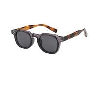 UJNHGQ Retro Punk Polarized Lenses Man Men Sunglasses Square Trends Glasses Women Popular Eyepieces Sunglass Woman,6239C2 GREY DEMI,Myopia 100