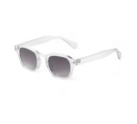UJNHGQ Retro Round Sunglasses for Women Vintage Eyeglasses Leopard Blue Lens Square Sun Glasses UV400,C7 Clear White Gray,1