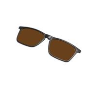 UJNHGQ TR90 Square Men And Women Colorful Clip On With Polarized Lenses Mirror Reflection,Brown