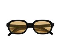 UJNHGQ Trending Bevel Cut Acetate Rectangle Sunglasses For Women Polarized,Black Orange,1