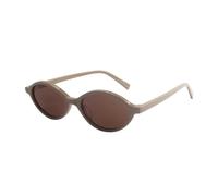 UJNHGQ Trendy Small Oval Frame Polarized Sunglasses For Ladies Uv400 Sun Glasses Men's Shades Street Style,light brown,1