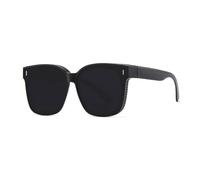 UJNHGQ UV Protection That Can Be Worn over Other Glasses Square Shades Wrap Around Polarized Fit Over Glasses Sunglasses,Black