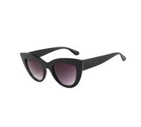 UJNHGQ Vintage Cat Eye Sunglasses Woman Retro Cateye Shades Sun Glasses Gradient Mirror Plastic Frame,Double Gray,1