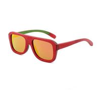 UJNHGQ Vintage Natural Skate board Wood Sun Glasses Real Frame Polarized UV400 Fashion Man Driving Cars,Rose Gold,NO Case G