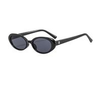 UJNHGQ Women Small Oval Vintage Sunglasses Retro Points Sun Glasses Female Lady Eyeglass Cat Eye,C01,1