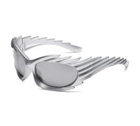 UJNHGQ Women Sport Sunglasses Men Eyewear One Piece Sun Glasses For Male Silver Rimless Shades,C8,1