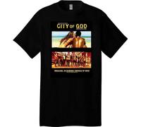 Ujoya Men's Cidade De Deus City of God Brazil Movie 2 - A T Shirt Black L