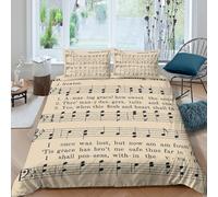 UJSDVNNJJ 3D Print Cosy Microfibre Christian Hymn Quilt Cover Breathable Bedding Sets with Pillowcases Vintage Religious Comforter Cover All Season Easy Care for Bedroom Decor Single（135x200cm）
