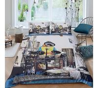UJSDVNNJJ 3D Printed Comfy Microfibre music studio setup Duvet Cover Sets Breathable Bedding Set with Pillow Cases electronic drum kit Bed Quilt Cover Easy Care for Home Decor Single（135x200cm）
