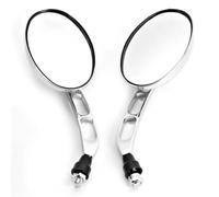 UJSSET 2x Chrome Oval Motorcycle Rearview Mirrors For Softail Springer Heritage Classic FLSTC Street Bob F&atboy FLSTF VROD XL883
