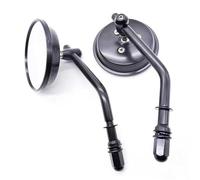UJSSET For For D&avidson Dyna Low Rider S Electra Glide Fat Bob Breakout Motorcycle Rear Mirror Black Chrome Round Square Side Mirror