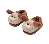 UK 1 Girls' Bear Slippers Cute Open Toe Anime Cartoon Novelty House Shoes Closed Toe Fun Animal Rabbit Slip on Bedroom Slipper Home Shoes for Toddler Little Kid Coffee
